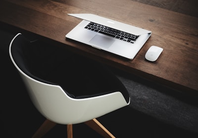 Laptop and desk in a professional office