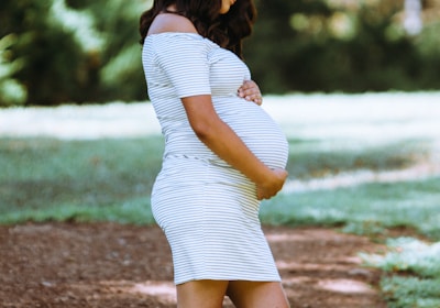 Pregnant woman outdoors